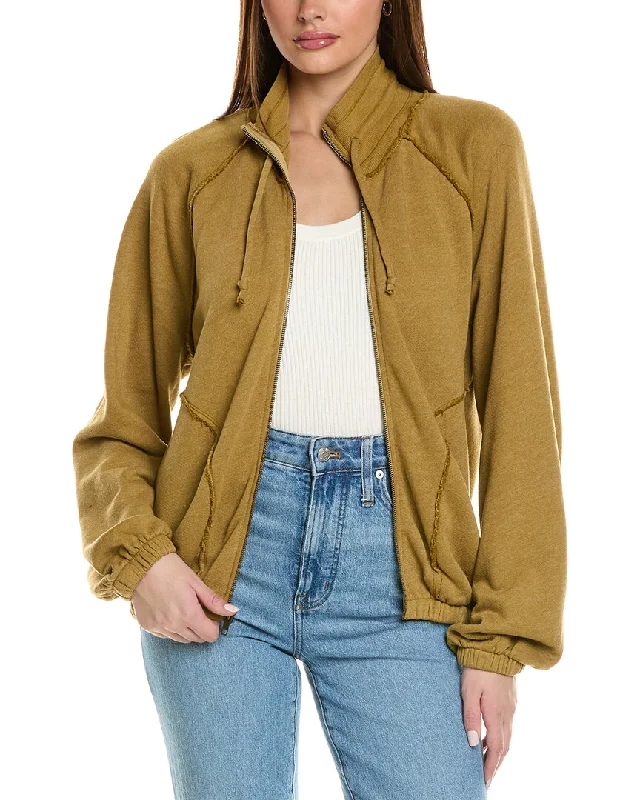 Plus Size Women's Military - Inspired Blazers with Gold Accents for a Bold Look Project Social T Go Get 'Em Zip Front Jacket