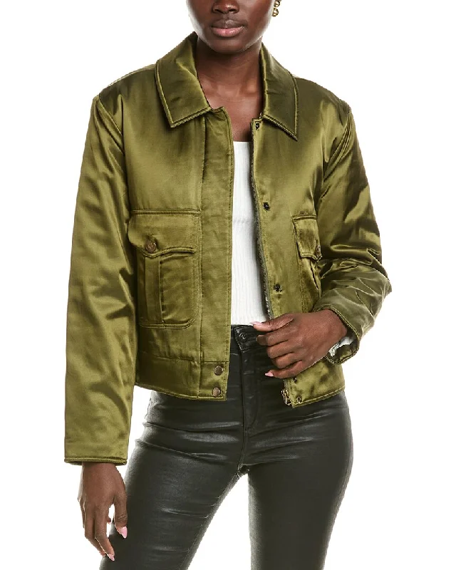 Plus Size Women's Ruffled Blazers in Pink for a Girly and Fashionable Look rag & bone Colton Satin Jacket Plus Size Women's Ruffled Blazers in Pink for a Girly and Fashionable Look rag & bone Colton Satin Jacket