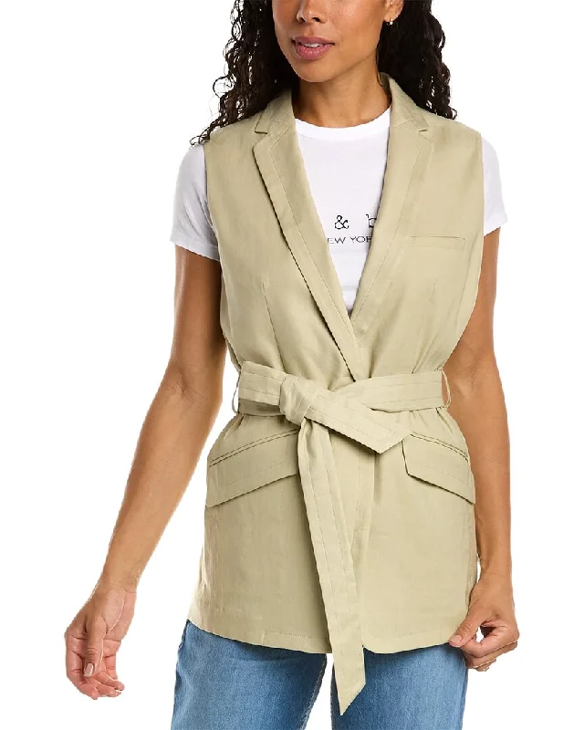 Plus Size Women's Embroidered Blazers in Floral Patterns for a Feminine Touch rag & bone Margot Sleeveless Linen-Blend Blazer Plus Size Women's Embroidered Blazers in Floral Patterns for a Feminine Touch rag & bone Margot Sleeveless Linen-Blend Blazer