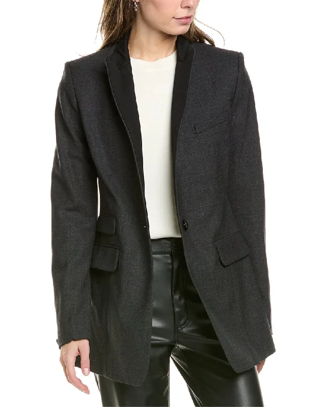 Women's Peplum Blazers in Emerald Green for a Stylish Work Attire rag & bone Paloma Japanese Wool Blazer