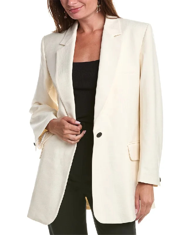 Plus Size Women's Faux Fur - Trimmed Blazers in Black for a Luxurious Look rag & bone Suzanne Blazer