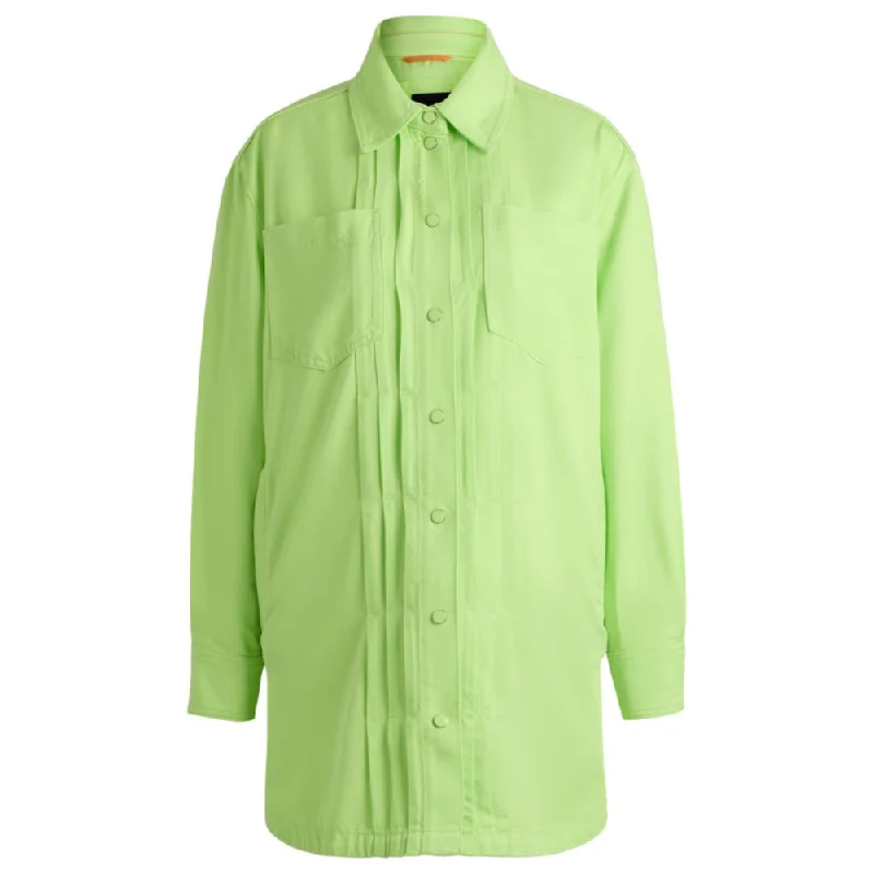 Double - Breasted Women's Polyester Blazers in Bright Colors for a Fun Style Relaxed-fit overshirt in soft twill Double - Breasted Women's Polyester Blazers in Bright Colors for a Fun Style Relaxed-fit overshirt in soft twill