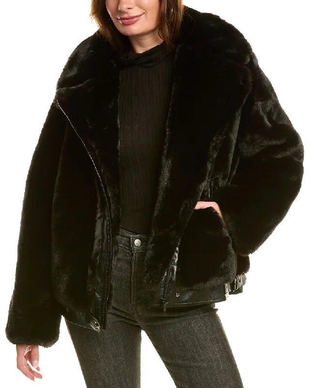 Plus Size Women's Military - Inspired Blazers with Gold Accents for a Bold Look The Kooples Asymmetrical Plush Coat Plus Size Women's Military - Inspired Blazers with Gold Accents for a Bold Look The Kooples Asymmetrical Plush Coat