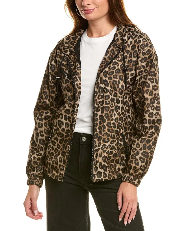 Double - Breasted Women's Leather Blazers in Taupe for an Edgy Look The Kooples Windbreaker Jacket Double - Breasted Women's Leather Blazers in Taupe for an Edgy Look The Kooples Windbreaker Jacket