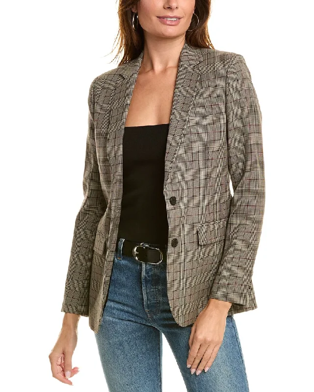 Women's Notched Lapel Blazers in Beige for a Timeless Outfit The Kooples Wool-Blend Blazer Women's Notched Lapel Blazers in Beige for a Timeless Outfit The Kooples Wool-Blend Blazer