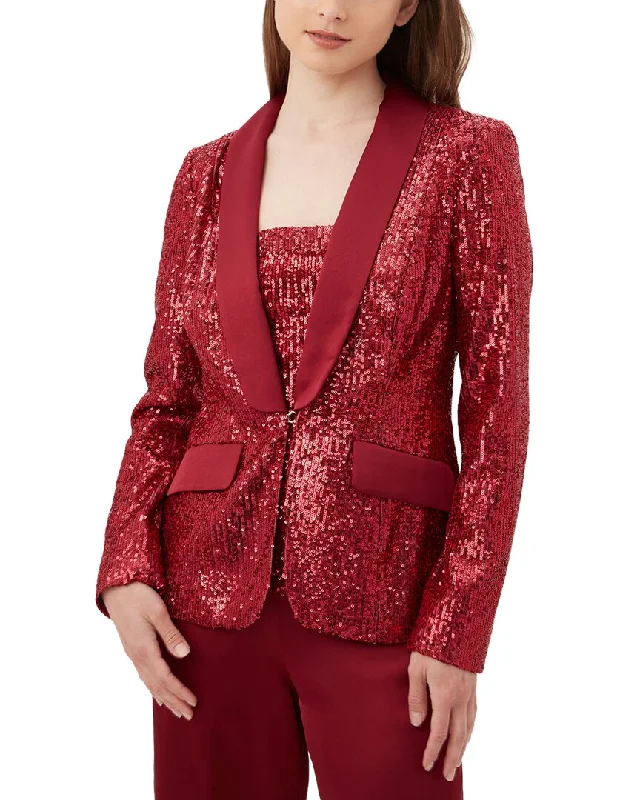 Plus Size Women's Faux Fur - Trimmed Blazers in Black for a Luxurious Look Trina Turk Ai Blazer Plus Size Women's Faux Fur - Trimmed Blazers in Black for a Luxurious Look Trina Turk Ai Blazer