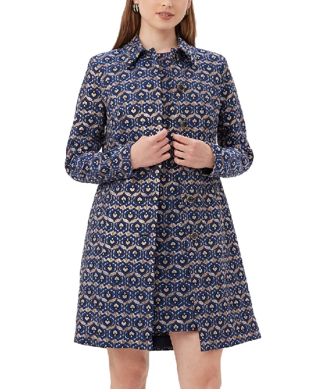 Single - Breasted Women's Linen Blend Blazers in Earth Tones for Casual Wear Trina Turk Asher Coat Single - Breasted Women's Linen Blend Blazers in Earth Tones for Casual Wear Trina Turk Asher Coat