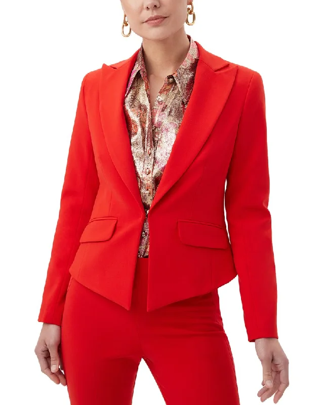 Plus Size Women's Cropped Velvet Blazers in Burgundy for a Night Out Trina Turk Atwood 2 Jacket Plus Size Women's Cropped Velvet Blazers in Burgundy for a Night Out Trina Turk Atwood 2 Jacket