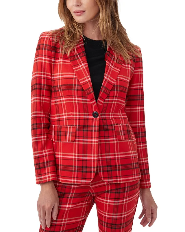 Double - Breasted Women's Polyester Blazers in Bright Colors for a Fun Style Trina Turk Habanero Blazer Double - Breasted Women's Polyester Blazers in Bright Colors for a Fun Style Trina Turk Habanero Blazer
