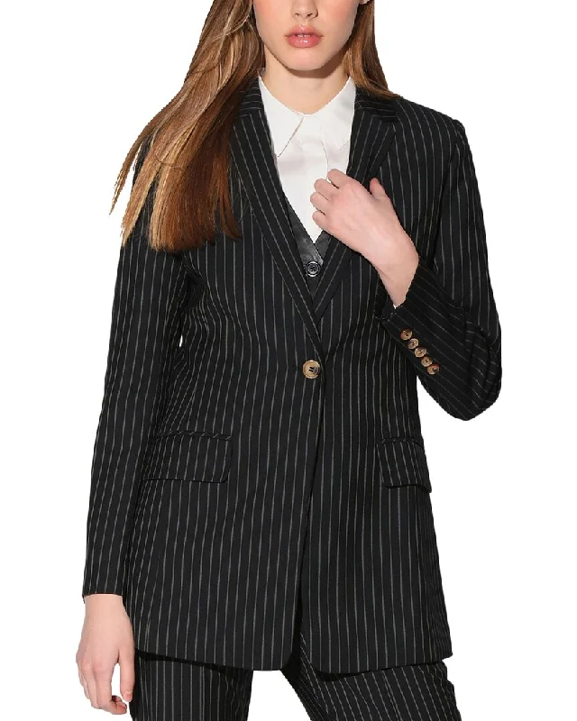 Women's Tailored Stretch Blazers in Navy Blue for Business Meetings Walter Baker Trishelle Blazer Women's Tailored Stretch Blazers in Navy Blue for Business Meetings Walter Baker Trishelle Blazer