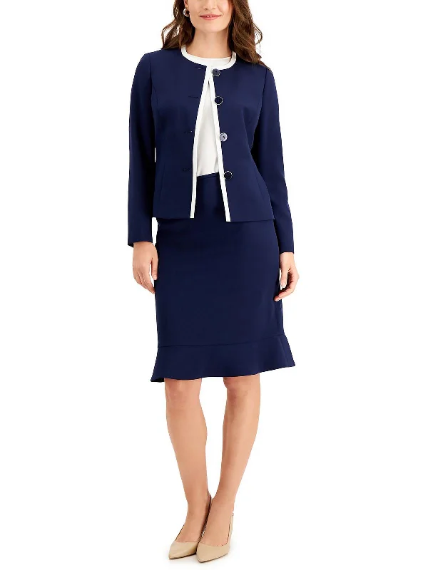 Plus Size Women's Double - Breasted Wool Blazers for Winter Office Wear Womens 2PC Business Skirt Suit Plus Size Women's Double - Breasted Wool Blazers for Winter Office Wear Womens 2PC Business Skirt Suit