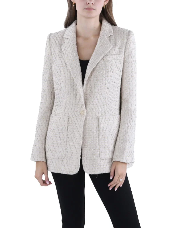 Women's Peplum Blazers in Emerald Green for a Stylish Work Attire Womens Tweed Metallic One-Button Blazer Women's Peplum Blazers in Emerald Green for a Stylish Work Attire Womens Tweed Metallic One-Button Blazer
