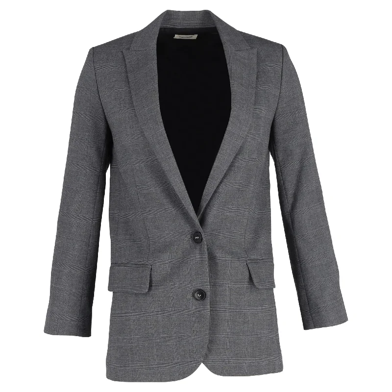 Women's Longline Linen Blazers in Pastel Colors for Summer Events Zadig & Voltaire Single-Breasted Blazer in Grey Wool