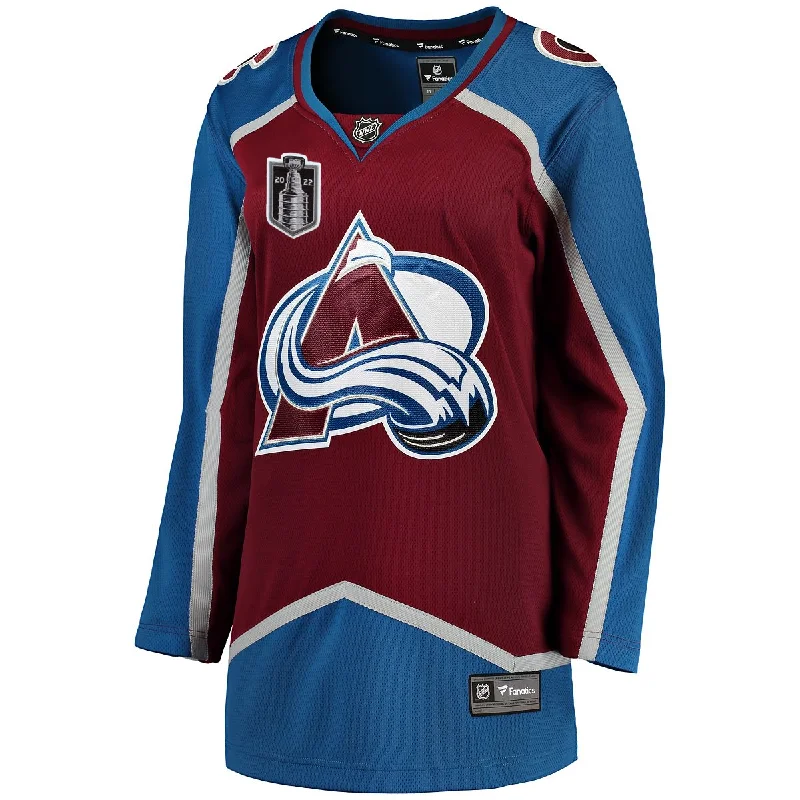 Women's jersey with a geometric print Avalanche Women's Home Blank Breakaway Jersey - L with SC Patch