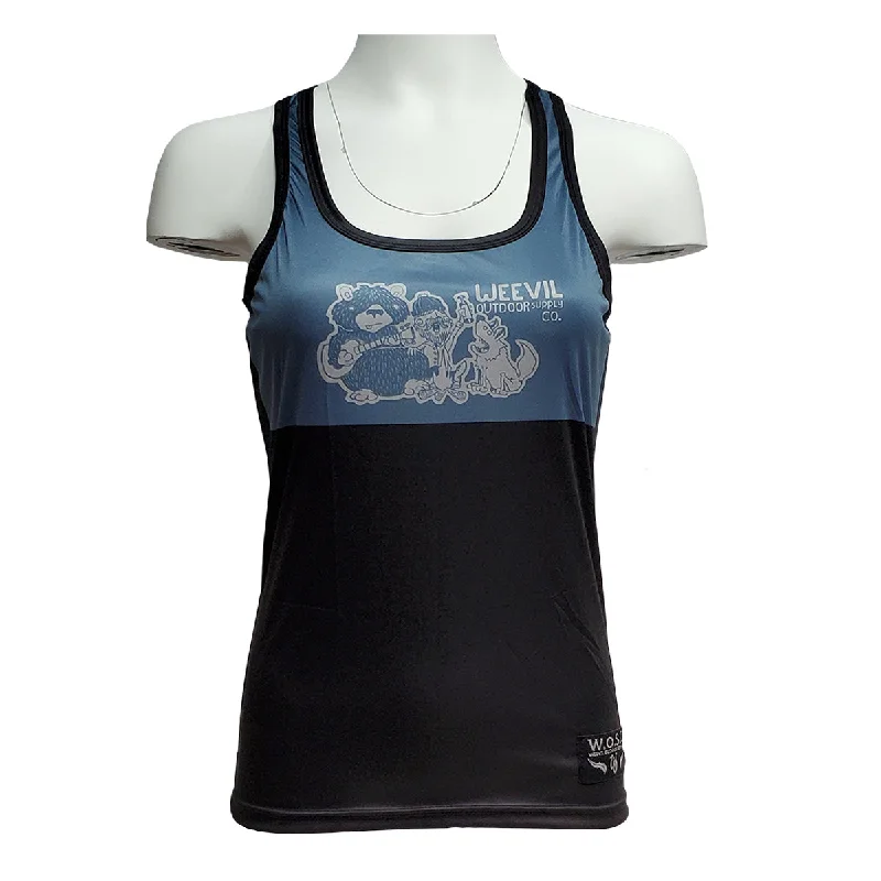 Women's jersey with a printed pattern like stripes CAMPFIRE FRIENDS TANK // WOMENS