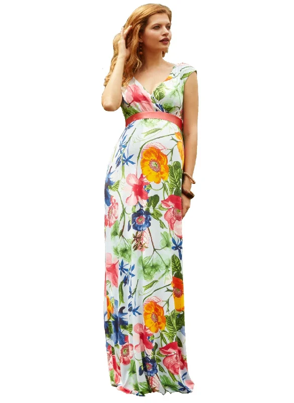 Maxi dresses with one - shoulder designs for a stylish and asymmetric look Alana Maternity Maxi Dress - Hawaiian Breeze Maxi dresses with one - shoulder designs for a stylish and asymmetric look Alana Maternity Maxi Dress - Hawaiian Breeze