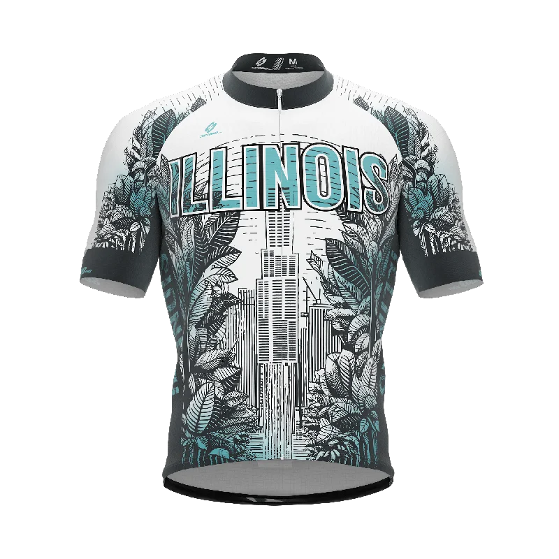 Women's jersey in classic black for a versatile look Illinois US State | Short Sleeve Cycling PRO Jersey | Men and Women Women's jersey in classic black for a versatile look Illinois US State | Short Sleeve Cycling PRO Jersey | Men and Women