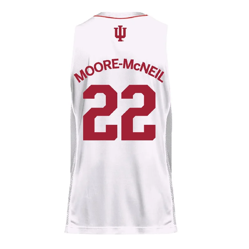 Short - sleeve women's jersey for summer workouts Indiana Hoosiers Adidas White Women's Basketball Student Athlete Jersey #22 Chloe Moore-McNeil Short - sleeve women's jersey for summer workouts Indiana Hoosiers Adidas White Women's Basketball Student Athlete Jersey #22 Chloe Moore-McNeil