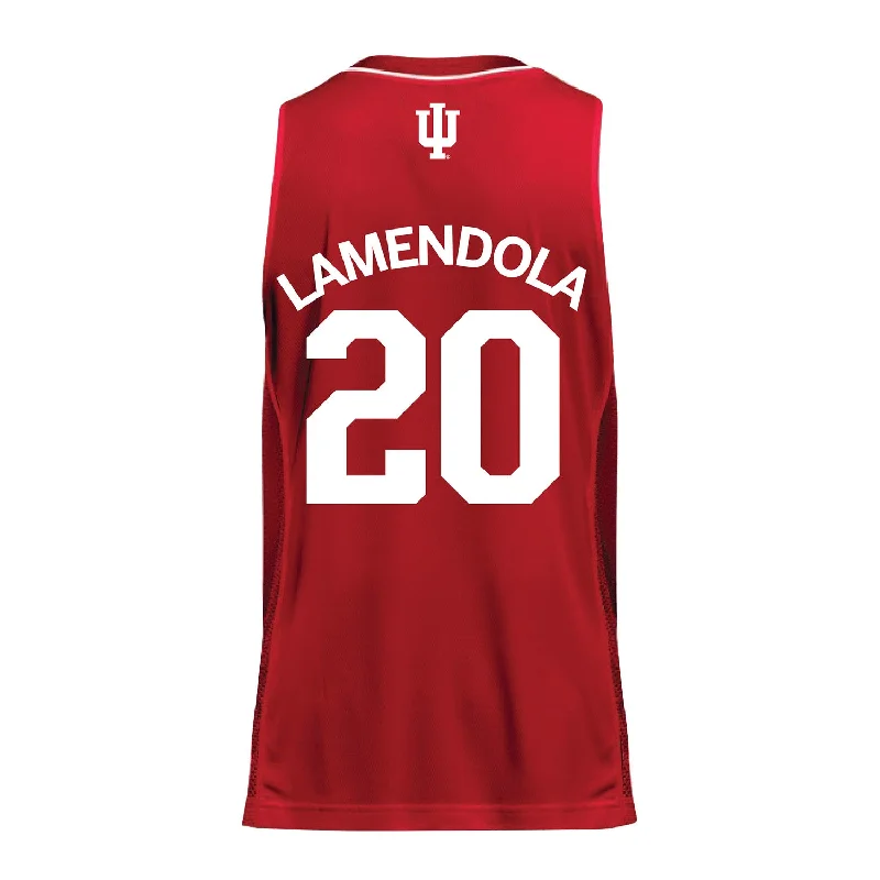 Stretch - knit women's jersey for a flexible fit Indiana Hoosiers Adidas Crimson Women's Basketball Student Athlete Jersey #20 Julianna LaMendola Stretch - knit women's jersey for a flexible fit Indiana Hoosiers Adidas Crimson Women's Basketball Student Athlete Jersey #20 Julianna LaMendola