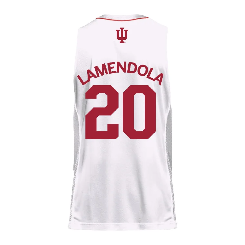 Women's jersey with antibacterial treatment for freshness Indiana Hoosiers Adidas White Women's Basketball Student Athlete Jersey #20 Julianna LaMendola Women's jersey with antibacterial treatment for freshness Indiana Hoosiers Adidas White Women's Basketball Student Athlete Jersey #20 Julianna LaMendola