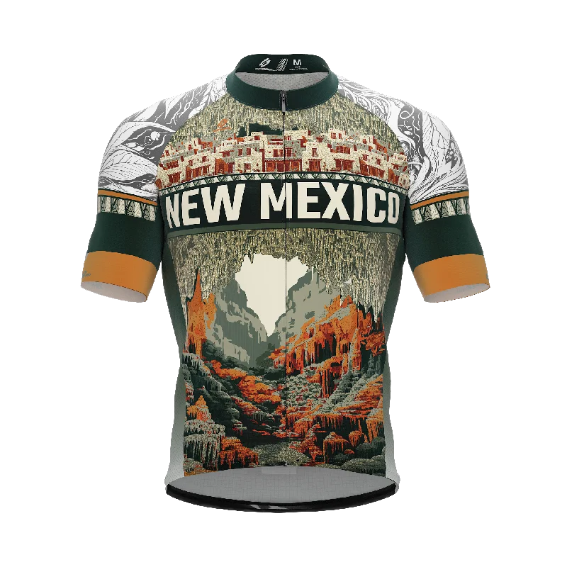 Women's jersey with a geometric print New Mexico US State | Short Sleeve Cycling PRO Jersey | Men and Women Women's jersey with a geometric print New Mexico US State | Short Sleeve Cycling PRO Jersey | Men and Women