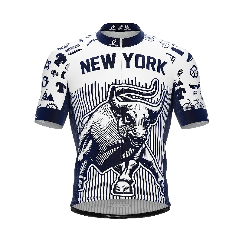 Women's jersey for running workouts New York Bull | Short Sleeve Cycling PRO Jersey | Men and Women Women's jersey for running workouts New York Bull | Short Sleeve Cycling PRO Jersey | Men and Women
