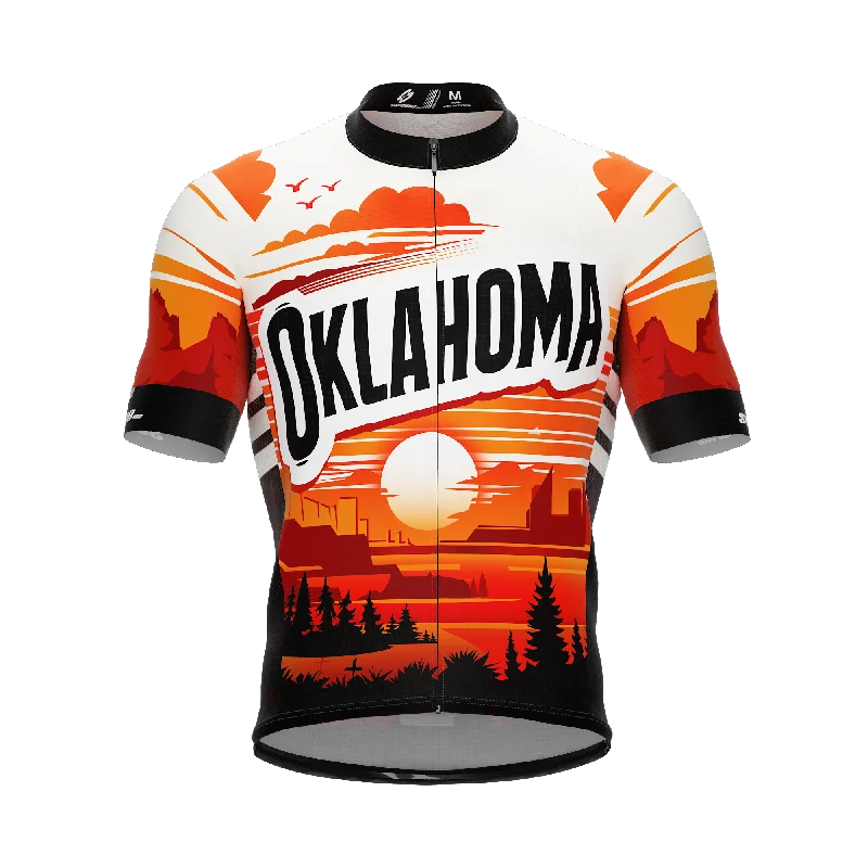 Petite - sized women's jersey for a perfect fit Oklahoma US State | Short Sleeve Cycling PRO Jersey | Men and Women Petite - sized women's jersey for a perfect fit Oklahoma US State | Short Sleeve Cycling PRO Jersey | Men and Women