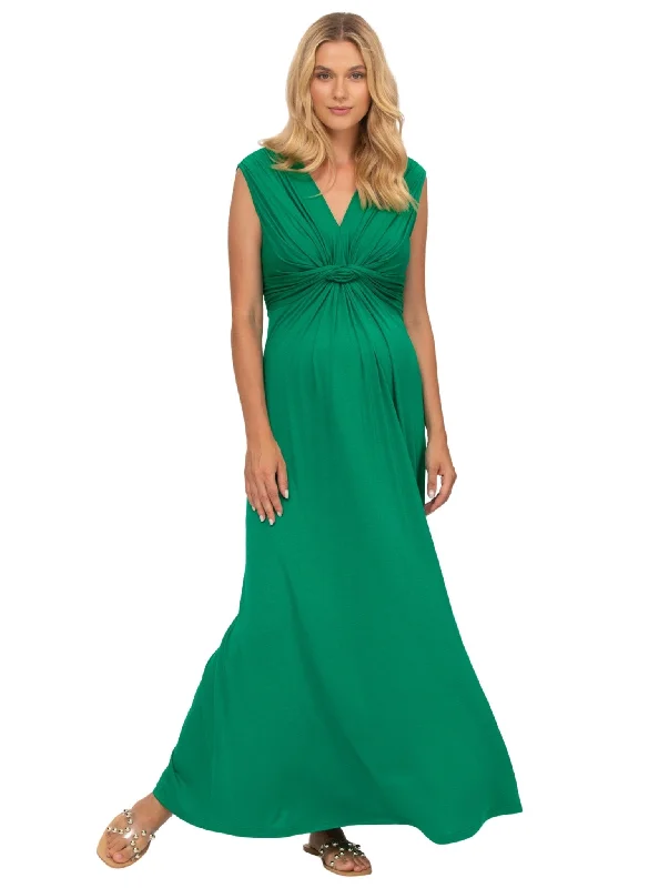 Maxi dresses with off - the - shoulder styles for a romantic and breezy look Papaver Maternity & Nursing Maxi Dress - Emerald Maxi dresses with off - the - shoulder styles for a romantic and breezy look Papaver Maternity & Nursing Maxi Dress - Emerald