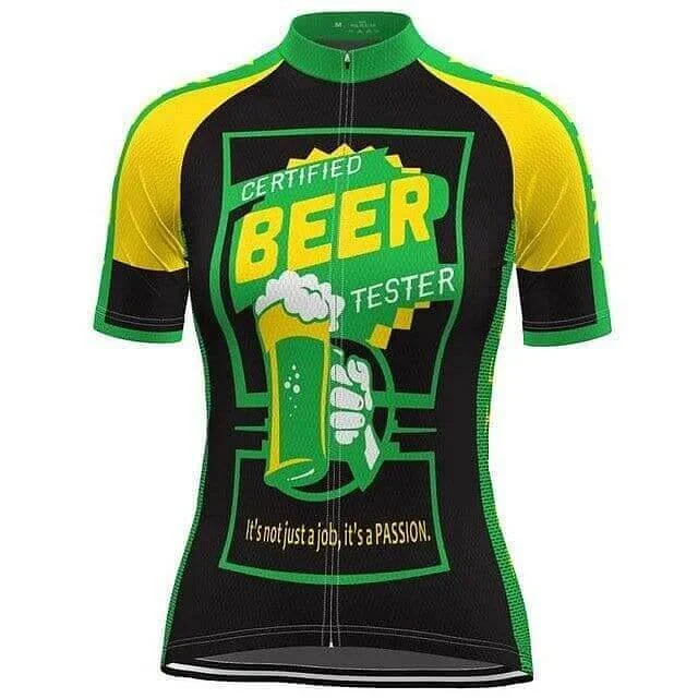 Women's jersey with a crew - neck design Certified Beer Tester - Women's Cycling Jersey Women's jersey with a crew - neck design Certified Beer Tester - Women's Cycling Jersey