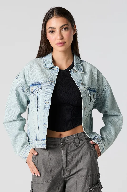 Oversized Denim Top for a Relaxed and Casual Vibe Denim Jacket