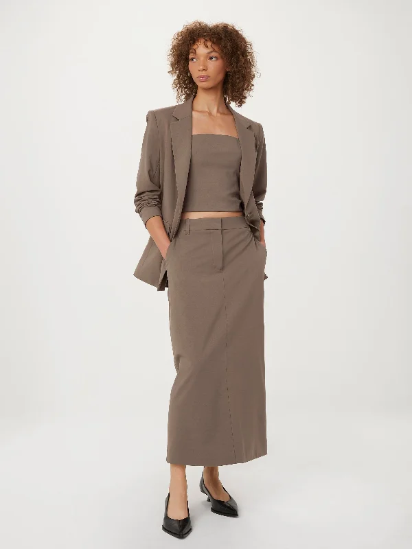 Skirts for a family gathering The Maxi Pencil Skirt in Dark Taupe