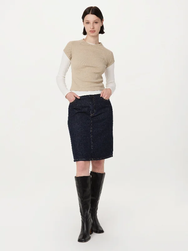 Skirts for a picnic The Denim Midi Skirt in Dark Wash