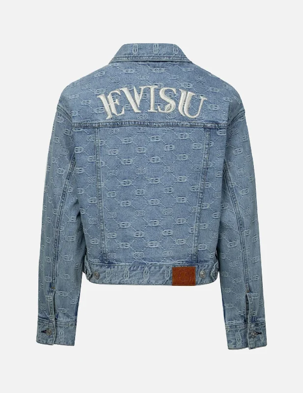 Sleeveless Denim Top for a Cool Summer Look Allover Logo and Seagull Embroidery Loose Fit Denim Jacket Sleeveless Denim Top for a Cool Summer Look Allover Logo and Seagull Embroidery Loose Fit Denim Jacket