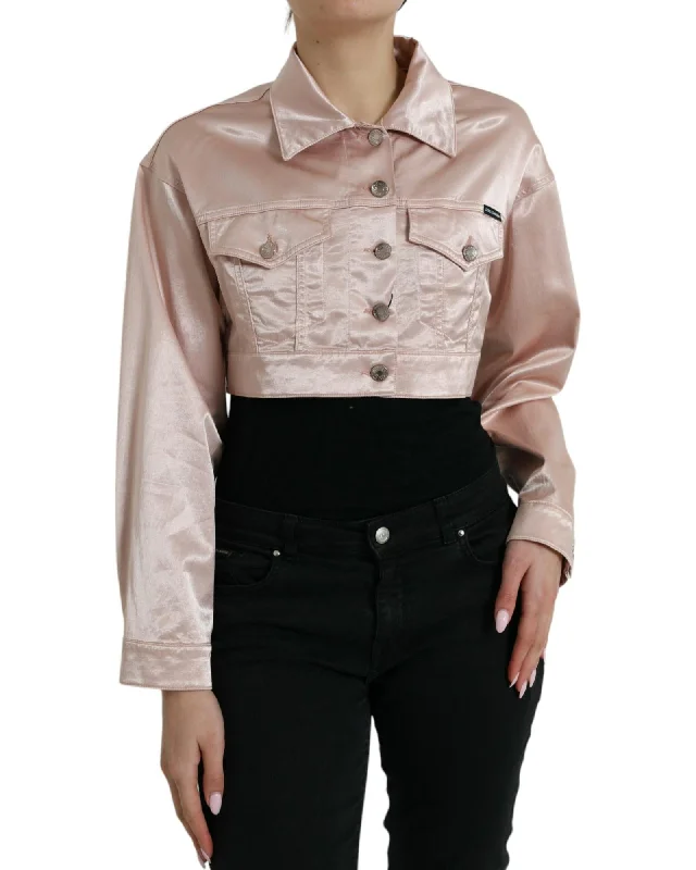 Denim Top with a Floral Print for a Feminine Touch Dolce & Gabbana Elegant Cropped Denim Jacket with Italian Craftsmanship Denim Top with a Floral Print for a Feminine Touch Dolce & Gabbana Elegant Cropped Denim Jacket with Italian Craftsmanship