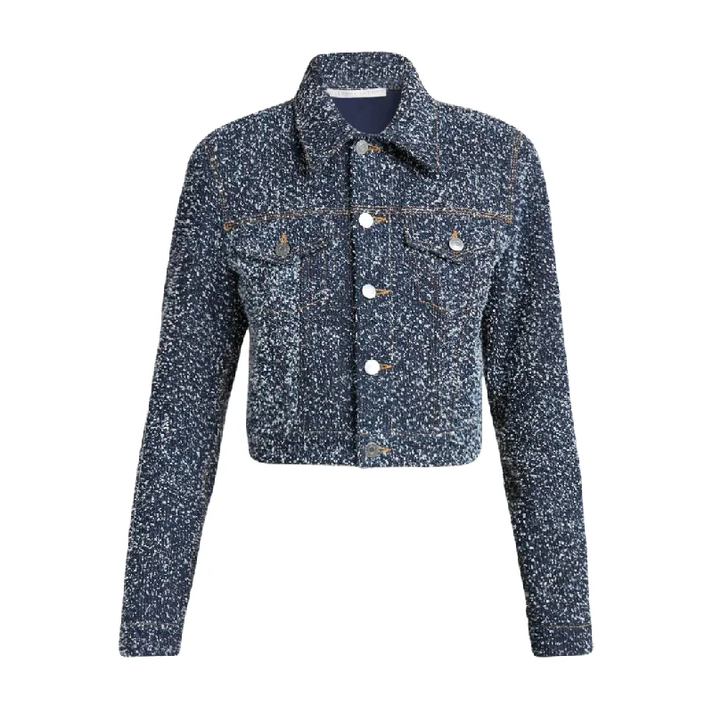 Denim Top for a Beachside Picnic with a Laid - Back Style Boucle Denim Jacket