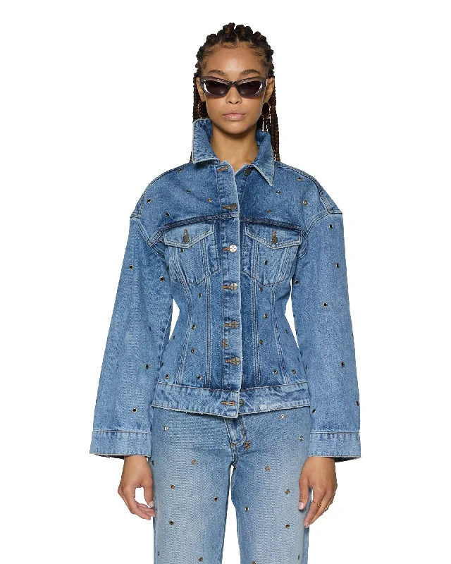 Denim Top for a Beachside Picnic with a Laid - Back Style CINCHED JACKET CHROMA