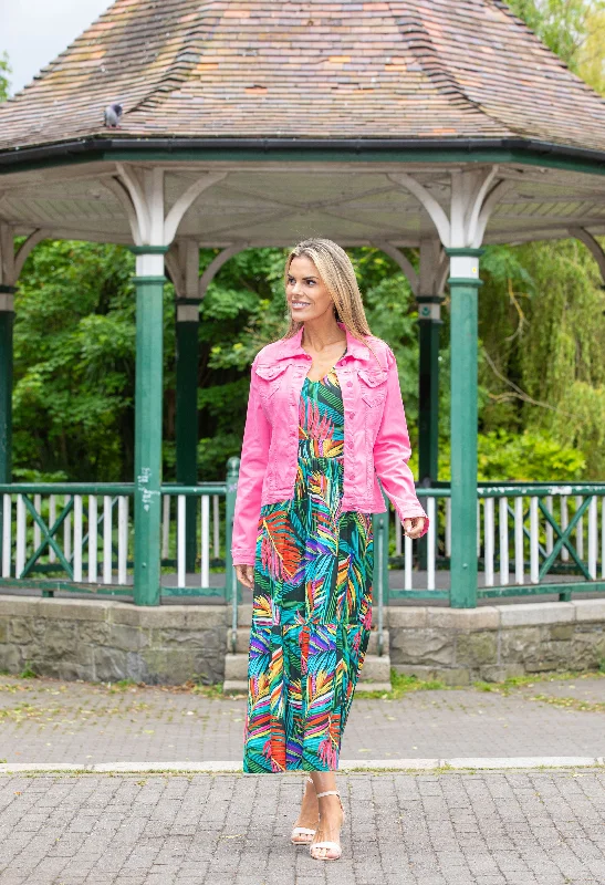 Oversized Denim Top for a Relaxed and Casual Vibe Colour Pop Denim Jacket