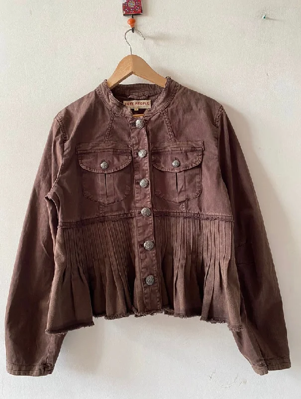 Long - Sleeve Denim Top for Cold Weather Layering Denim jacket
