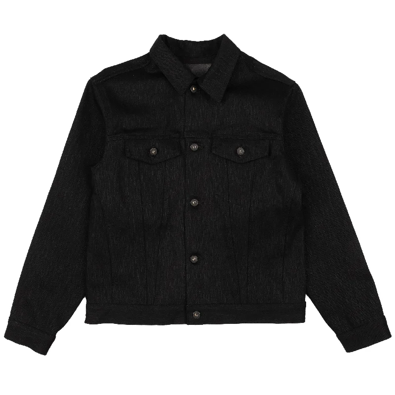 Plus - Size Denim Top for a Comfortable and Stylish Fit Denim Jacket - Shinigami Selvedge Plus - Size Denim Top for a Comfortable and Stylish Fit Denim Jacket - Shinigami Selvedge