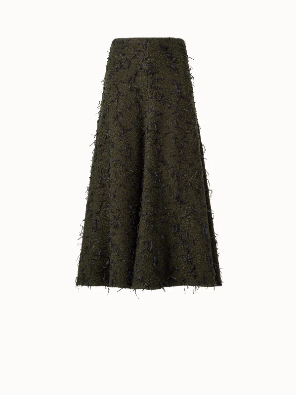 Skirts for a romantic date Flared Midi Skirt in Sequins-Bouclé