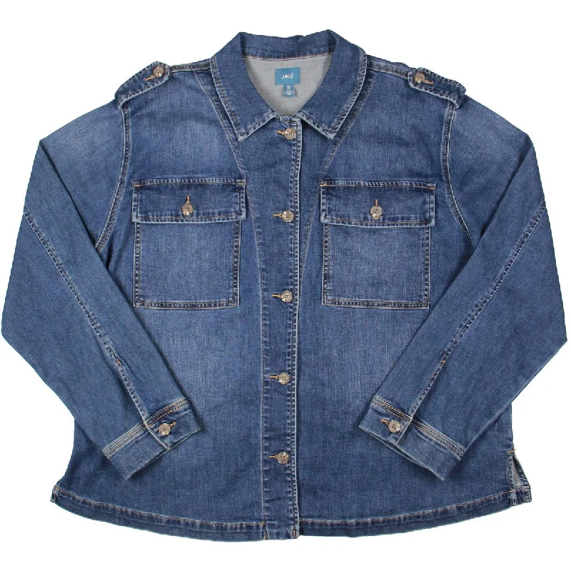 Oversized Denim Top for a Relaxed and Casual Vibe Jag Jeans Womens Shaylie Denim Button Down Shirt Jacket Oversized Denim Top for a Relaxed and Casual Vibe Jag Jeans Womens Shaylie Denim Button Down Shirt Jacket