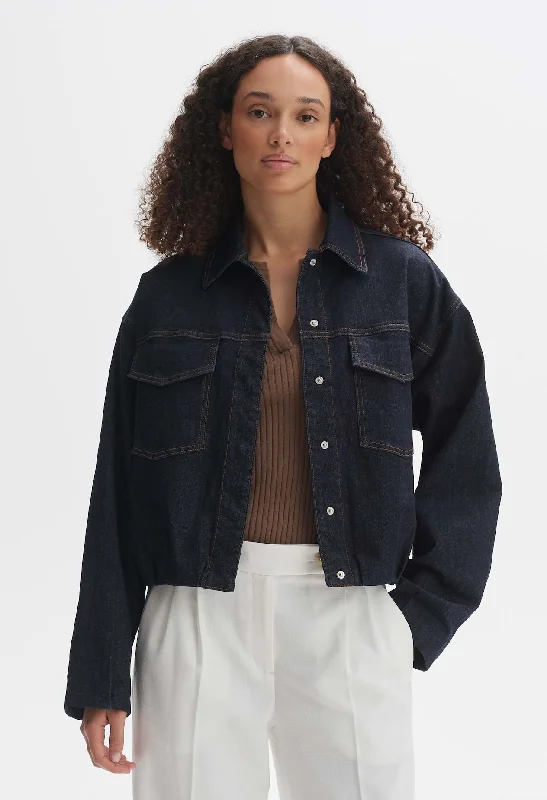 Denim Top for a Music Festival with a Rock - n - Roll Vibe Jokana Denim Bomber Jacket Denim Top for a Music Festival with a Rock - n - Roll Vibe Jokana Denim Bomber Jacket