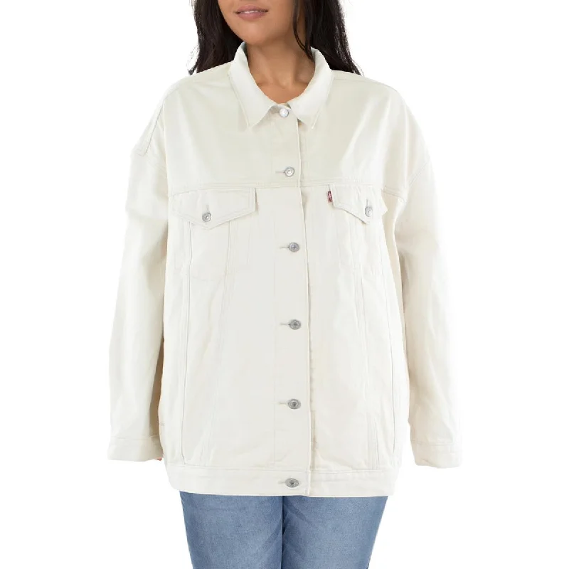 Cropped Denim Top to Pair with High - Waisted Bottoms Levi Strauss & Co. Womens Plus Collar Heavy Denim Jacket Cropped Denim Top to Pair with High - Waisted Bottoms Levi Strauss & Co. Womens Plus Collar Heavy Denim Jacket