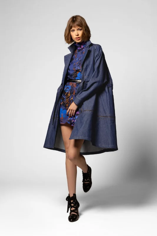 Plus - Size Denim Top for a Comfortable and Stylish Fit Lilou Coat - Denim 24