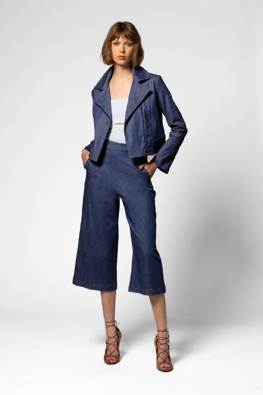 Denim Top with a Metallic Accent for a Shiny Look Margot Jacket - Denim 24
