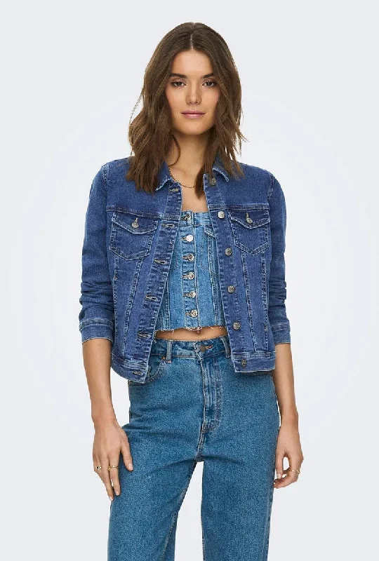 Fringed Denim Top with a Bohemian Flair ONLY WONDER DENIM JACKET