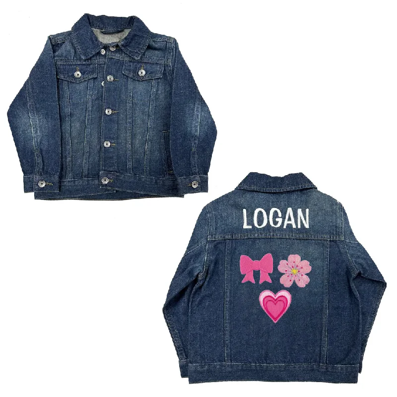 Long - Sleeve Denim Top for Cold Weather Layering Personalized Emoji Unisex Denim Jacket - Pretty in Pink Long - Sleeve Denim Top for Cold Weather Layering Personalized Emoji Unisex Denim Jacket - Pretty in Pink