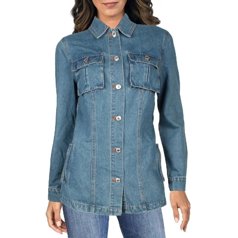 Ripped Denim Top for a Rebellious Fashion Statement PLM Womens Pockets Jean Denim Jacket Ripped Denim Top for a Rebellious Fashion Statement PLM Womens Pockets Jean Denim Jacket