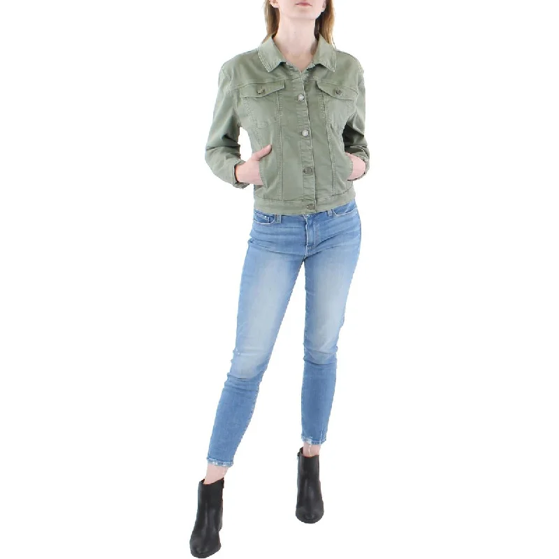 Denim Top with a Collared Neckline for a Preppy Style Rubberband Jeans Womens Denim Lightweight Denim Jacket Denim Top with a Collared Neckline for a Preppy Style Rubberband Jeans Womens Denim Lightweight Denim Jacket