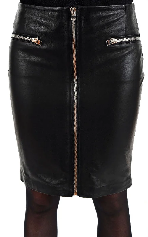 Khaki skirts for a military look Women's Leather Pencil Skirt with Front Zipper WS15 Khaki skirts for a military look Women's Leather Pencil Skirt with Front Zipper WS15